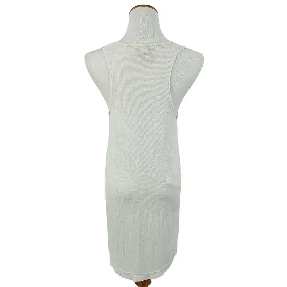 Free People ~ We The Free ~ Ribbed Hi-Lo Asymmetrical Sleeveless Tank Top - Picture 7 of 11